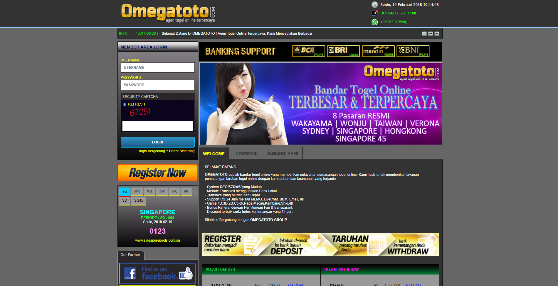 OMEGATOTO Alternatif LINK 2018-2019 | Daftar Akun Togel Terpercaya